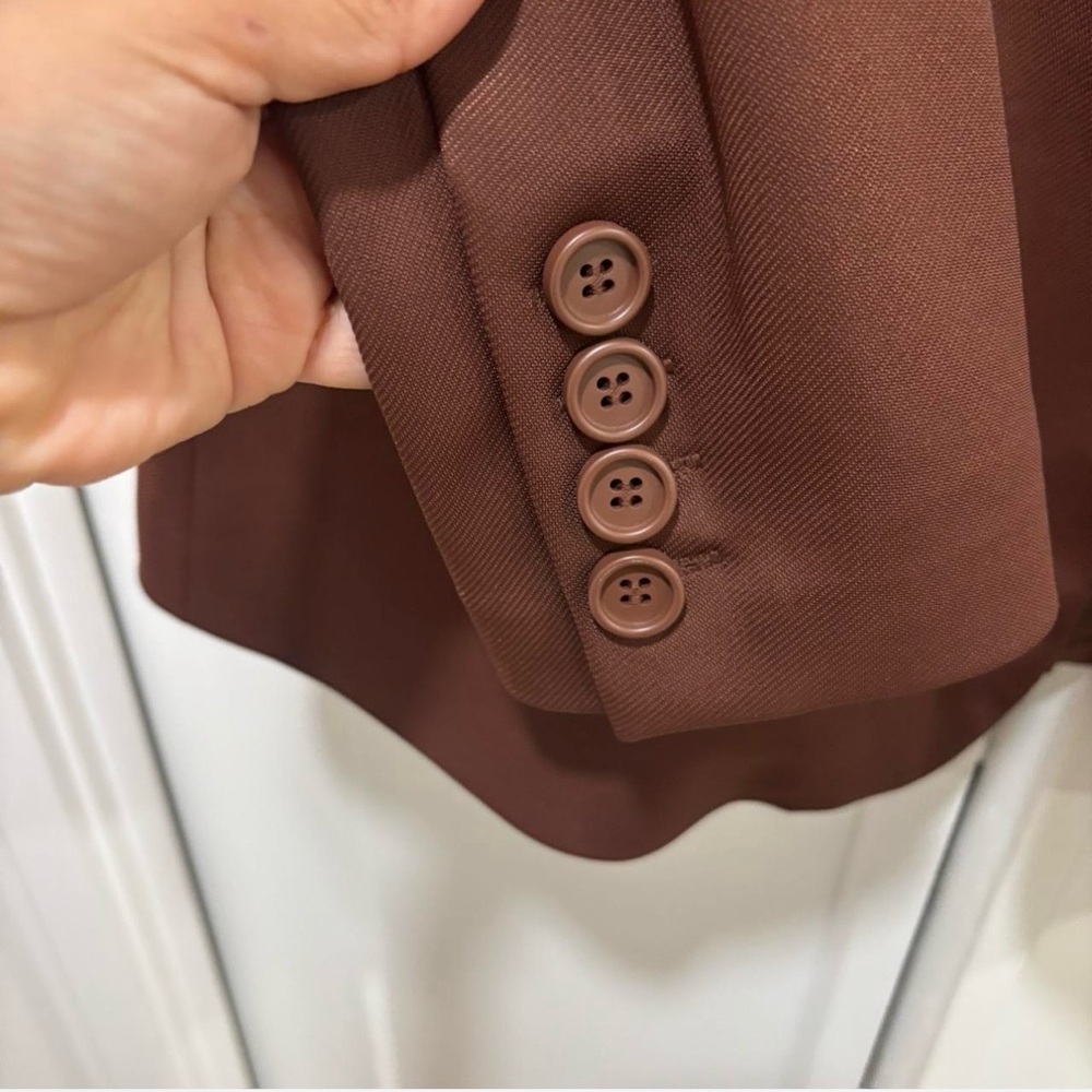 Adrianna Papell Rust-Brown Single-Button Blazer - Picture 5 of 5